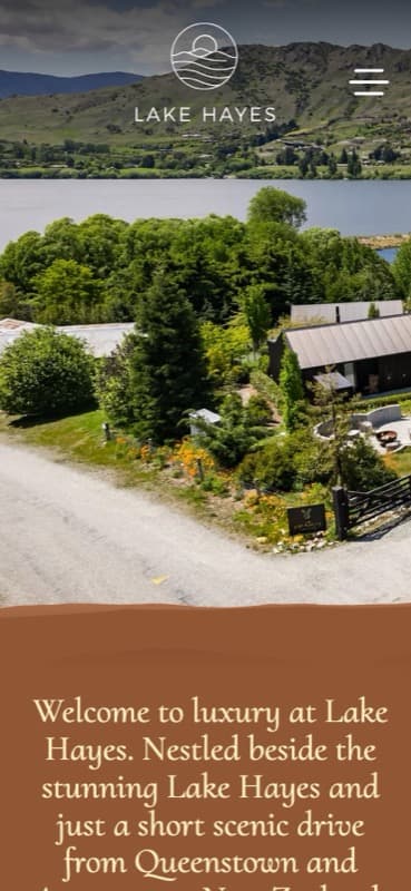 The Lake Hayes site on a phone