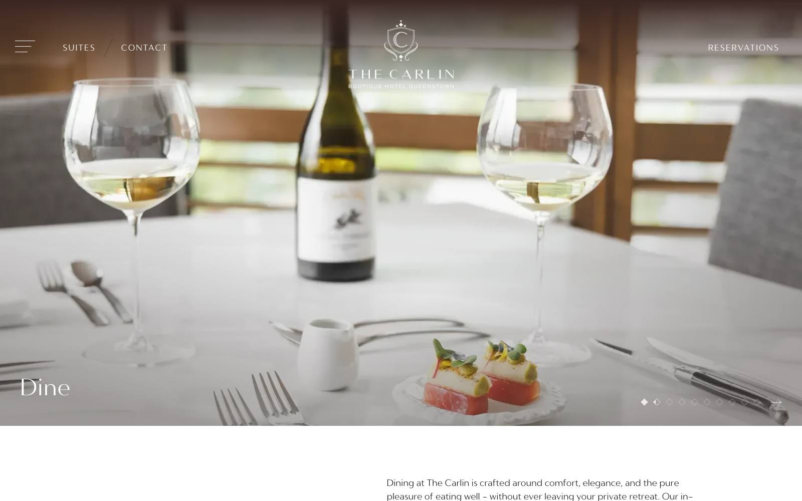 Dining and wellness framed as part of the stay